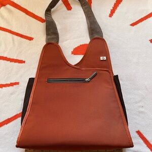 Merrell Brown and Orange Shoulder Bag Modern Design
